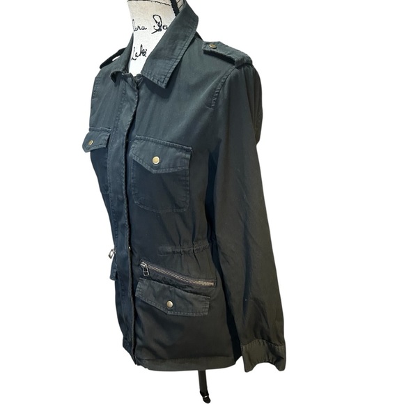 Lily Aldridge for Velvet Ruby Lightweight Utility Army Jacket Gray Size XS - Picture 5 of 14
